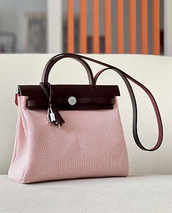 Fortok Hermes Herbag31 Zip Bag Pink 31x25x10cm