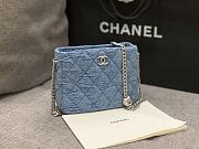 Fortok Chanel 23p Mini Tote Denim Bag 16x20x8cm - 5