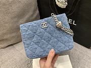 Fortok Chanel 23p Mini Tote Denim Bag 16x20x8cm - 3