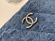 Fortok Chanel 23p Mini Tote Denim Bag 16x20x8cm - 2