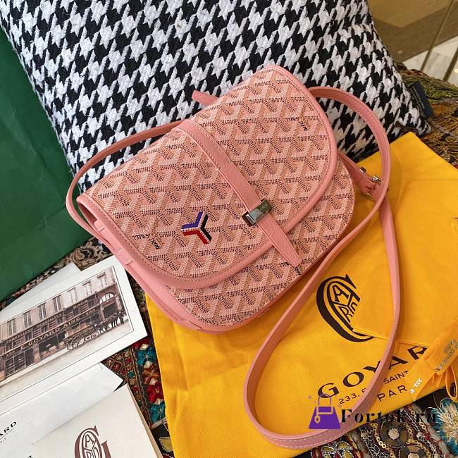 Fortok Goyard Belvedere PM Bag Pink 16x7x22cm - 1
