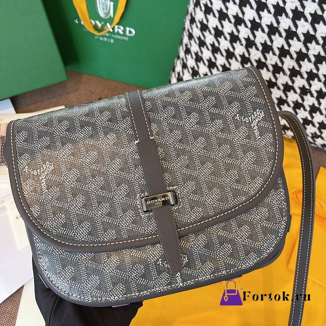 Fortok Goyard Belvedere PM Bag Grey 16x7x22cm - 1