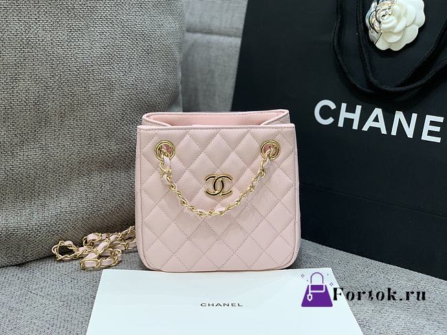 Fortok Chanel 22s Mini Bucket Bag in Pink 17x15x9cm - 1