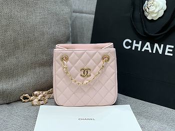 Fortok Chanel 22s Mini Bucket Bag in Pink 17x15x9cm