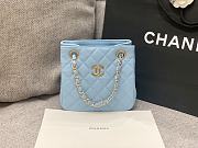 Fortok Chanel 22s Mini Bucket Bag in Blue 17x15x9cm - 1