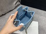 Fortok Chanel 22s Mini Bucket Bag in Blue 17x15x9cm - 5