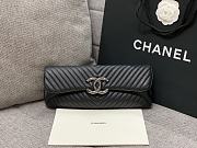 Fortok Chanel Clutch Silver Hardware 30x12x6cm - 1