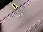 Fortok Chanel Caviar CC Wallet On Chain Woc Pink 19cm - 3