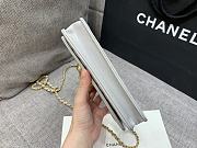 Fortok Chanel Caviar CC Wallet On Chain Woc White 19cm - 5