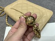 Fortok Chanel Caviar CC Wallet On Chain Woc Beige 19cm - 6