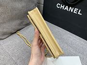 Fortok Chanel Caviar CC Wallet On Chain Woc Beige 19cm - 2