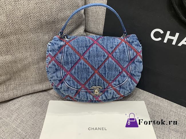 Fortok Chanel Denim Coco Beach 2022 Mini Bag 18×12×6cm c881380 - 1