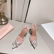 Fortok Amina Muaddi Transparent Roses Glass Heels - 4