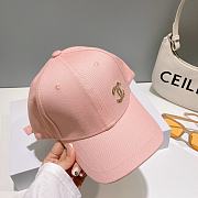 Fortok Chanel Baseball Cap in Pink/White/Beige/Black - 4