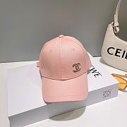 Fortok Chanel Baseball Cap in Pink/White/Beige/Black - 3