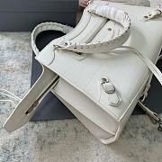 Fortok Balenciaga Neo Classic Bag in White Croc Embossed Leather - 4