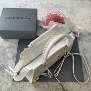 Fortok Balenciaga Neo Classic Bag in White Croc Embossed Leather - 3