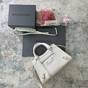 Fortok Balenciaga Neo Classic Bag in White Croc Embossed Leather - 2