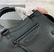 Fortok Balenciaga Neo Classic Bag in Black Croc Embossed Leather - 4