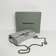 Fortok Balenciaga Silver Hourglass Shoulder Bag 19x13x5cm - 3