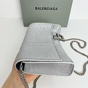 Fortok Balenciaga Silver Hourglass Shoulder Bag 19x13x5cm - 4