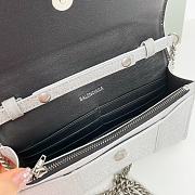 Fortok Balenciaga Silver Hourglass Shoulder Bag 19x13x5cm - 5