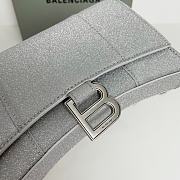 Fortok Balenciaga Silver Hourglass Shoulder Bag 19x13x5cm - 6