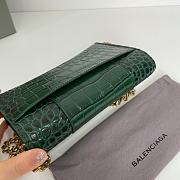 Fortok Balenciaga Green Croc-effect Leather Wallet On Chain 19x12x5cm - 5