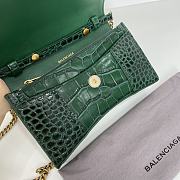 Fortok Balenciaga Green Croc-effect Leather Wallet On Chain 19x12x5cm - 3