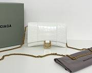 Fortok Balenciaga White Croc-effect Leather Wallet On Chain 19x12x5cm - 1