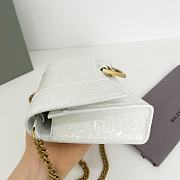 Fortok Balenciaga White Croc-effect Leather Wallet On Chain 19x12x5cm - 6