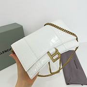 Fortok Balenciaga White Croc-effect Leather Wallet On Chain 19x12x5cm - 5