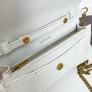 Fortok Balenciaga White Croc-effect Leather Wallet On Chain 19x12x5cm - 3