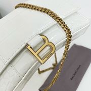 Fortok Balenciaga White Croc-effect Leather Wallet On Chain 19x12x5cm - 2