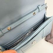 Fortok Balenciaga Blue Croc-effect Leather Wallet On Chain 19x12x5cm - 2