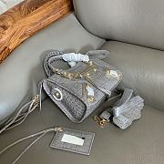 Balenciaga City Croc-Embossed Bag Grey 24x16x9cm - 2