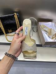 Fortok Jimmy Choo Silver Saeda 100 Heeled Sandals - 2