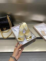 Fortok Jimmy Choo Silver Saeda 100 Heeled Sandals - 4