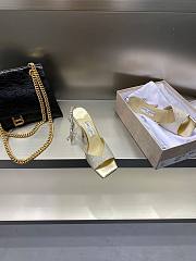 Fortok Jimmy Choo Silver Saeda 100 Heeled Sandals - 5