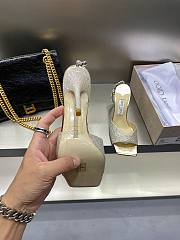 Fortok Jimmy Choo Silver Saeda 100 Heeled Sandals - 6