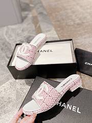 Fortok Chanel Flat Heel Slippers in Pink - 4
