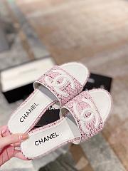 Fortok Chanel Flat Heel Slippers in Pink - 5