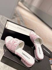 Fortok Chanel Flat Heel Slippers in Pink - 2