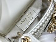 Fortok Dior Mini Lady Pearl Bag White 17x15x7cm - 5