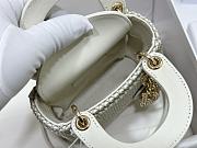 Fortok Dior Mini Lady Pearl Bag White 17x15x7cm - 4