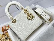 Fortok Dior Lady Pattern Bag in White 20x16.5x8cm - 1