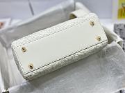 Fortok Dior Lady Pattern Bag in White 20x16.5x8cm - 6