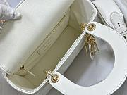 Fortok Dior Lady Pattern Bag in White 20x16.5x8cm - 5