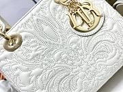 Fortok Dior Lady Pattern Bag in White 20x16.5x8cm - 3