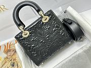 Fortok Dior Lady Pattern Bag in Black 20x16.5x8cm - 6